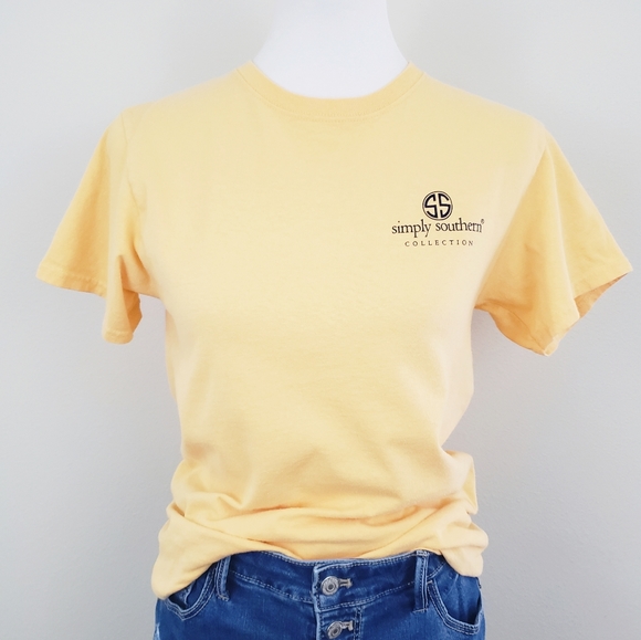 Simply Southern Tops - Simply Southern 》Yellow Tee Size Small